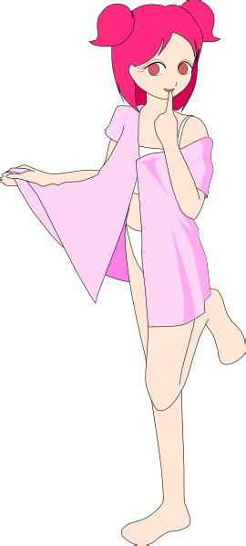 gopher pink anime girl beta clip art  clkercom vector clip art