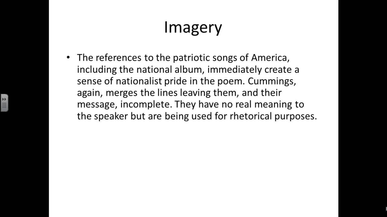 Analysis of next to of course god america i by E. E. Cummings ...