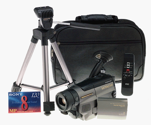 Hitachi VME545LAVP Hi8 Camcorder Package