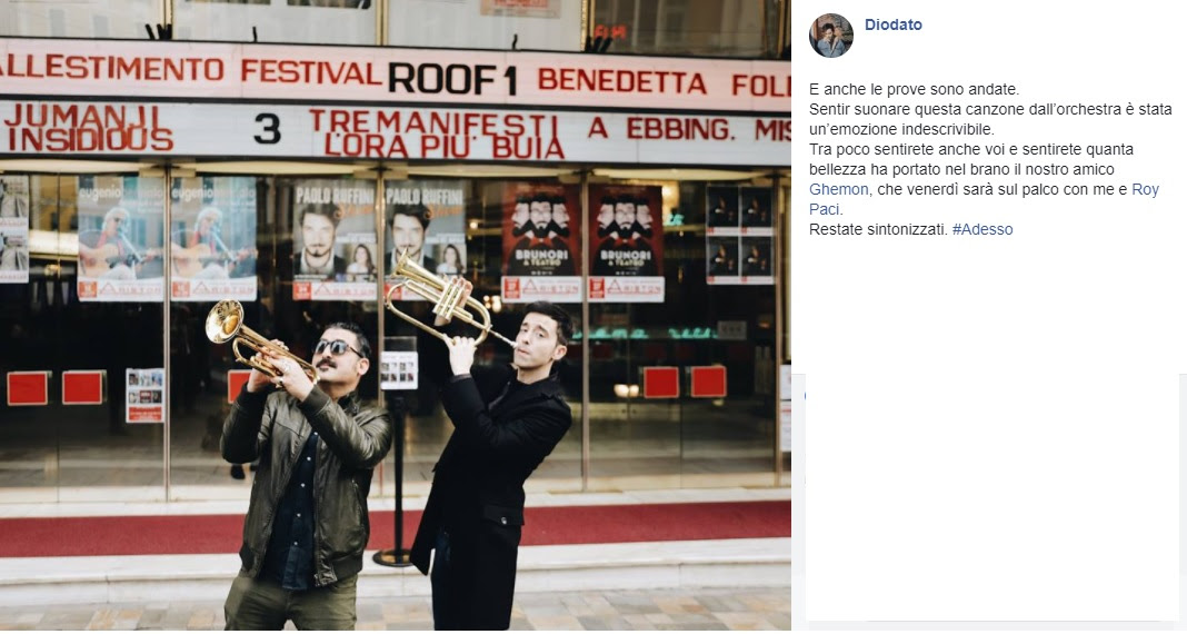 e diodato ghemon porteremo âIl venerdì Paci: Diodato e Roy sul palco Ghemon