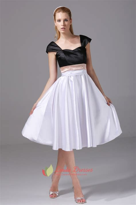 But if you have а full figure you should carefully look for a dress. Knee Length Party Dress Black And White Cocktail Dress