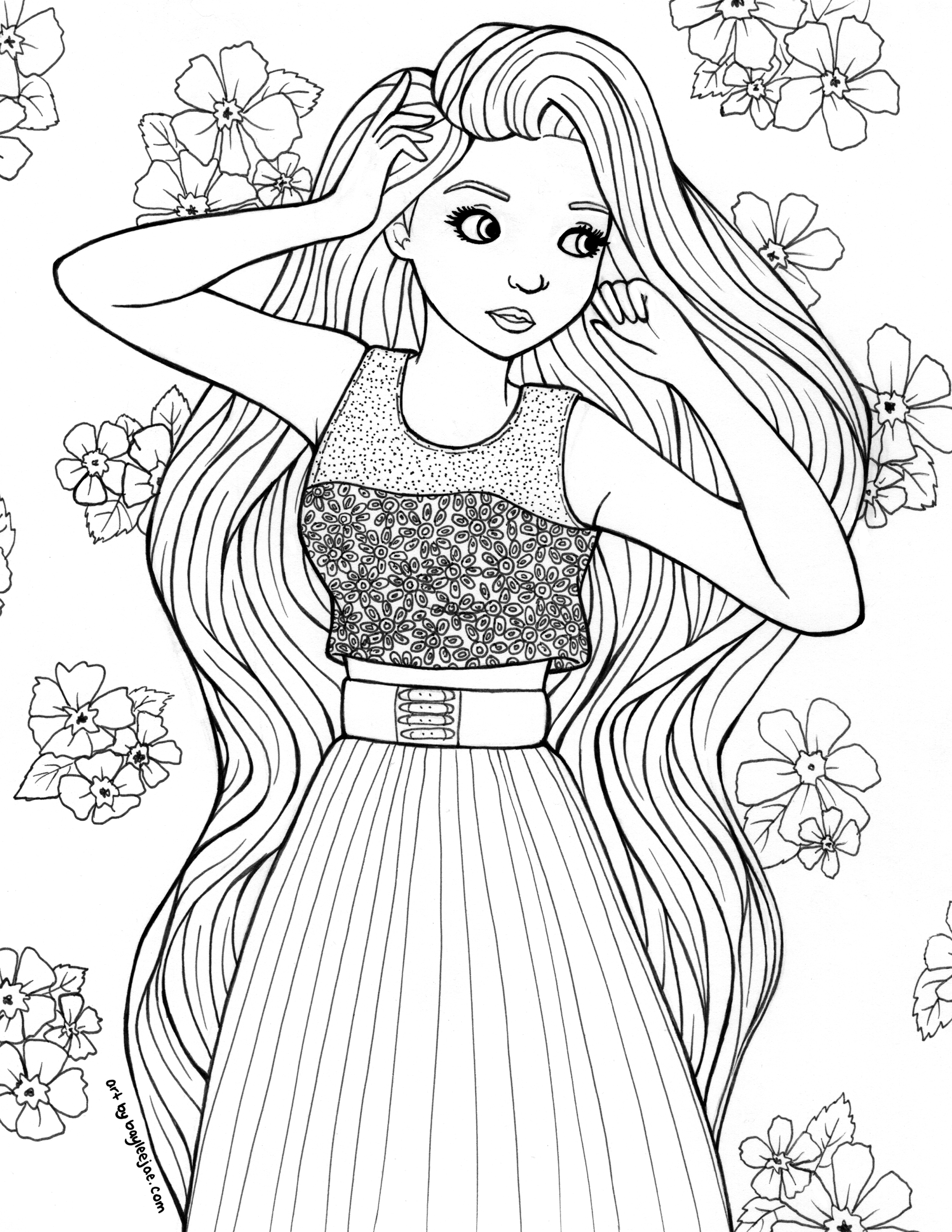Black Women Hair Coloring Pages Sketch Coloring Page 9152 | The Best
