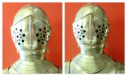 casco de hojalata de imitación renacentista por lo menos