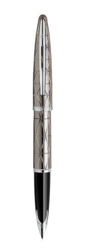 Best Reviews for Waterman Carène Contemporary: Gun Metal ST Fountain-Pen, Silver Trims, Solid Gold 23KT Rhodium Plated Fine Nib.