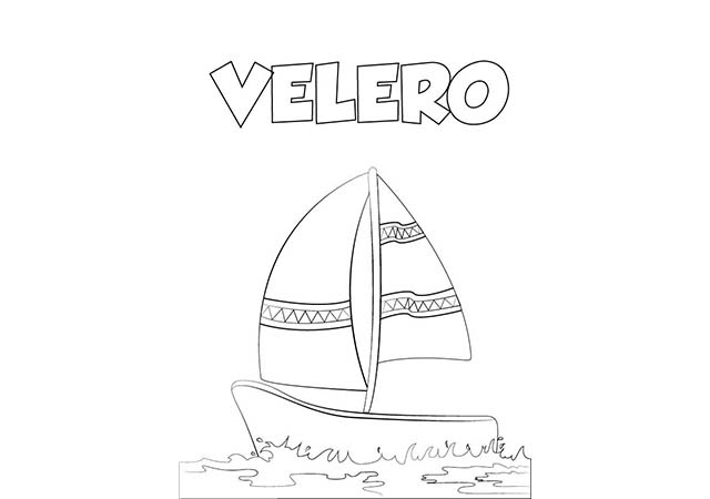 Colorear Dibujo Velero para imprimir ⋆ Colorear e Imprimir