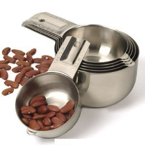 RSVP 6-Piece Stainless Steel Nesting Measuring Cup Set