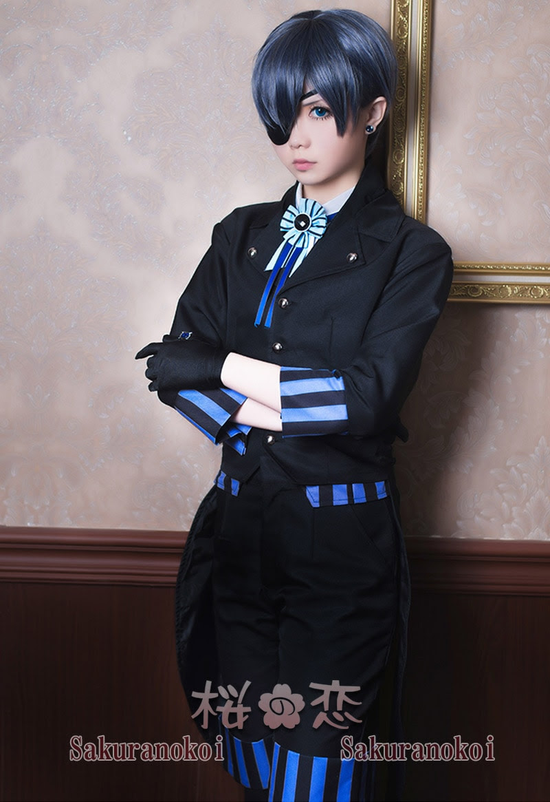 黒執事 風 シエル ファントムハイヴ 風 Ciel Phantomhive 風 コスプレ衣装イベント コスチューム 変装 アニメ Scm010 コスプレ衣装専門店 桜の恋 アニメコスプレ衣装 通販