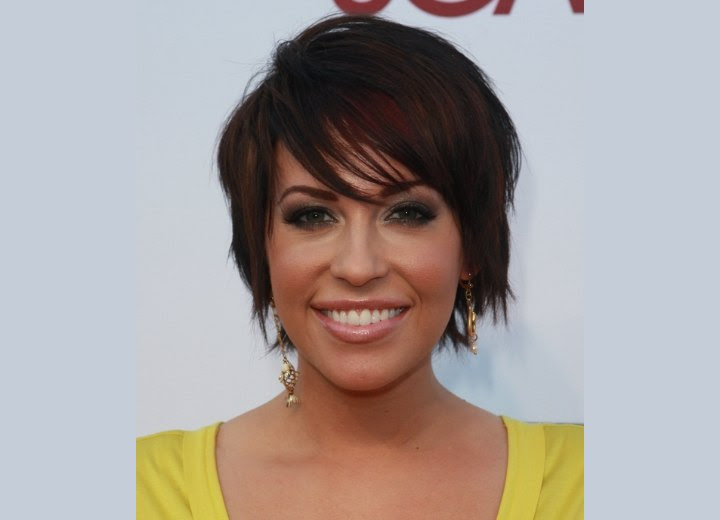 Farah Fath with her hair cut short