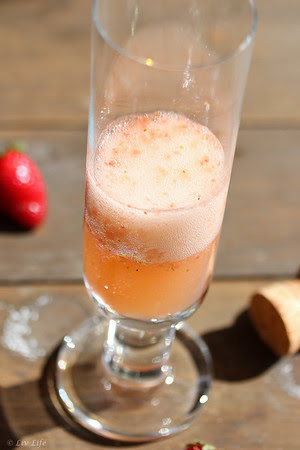 Strawberry Champagne Cocktail