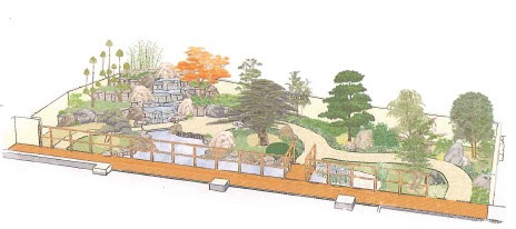 日本庭園池工事 池造り例 京阪錦鯉センター