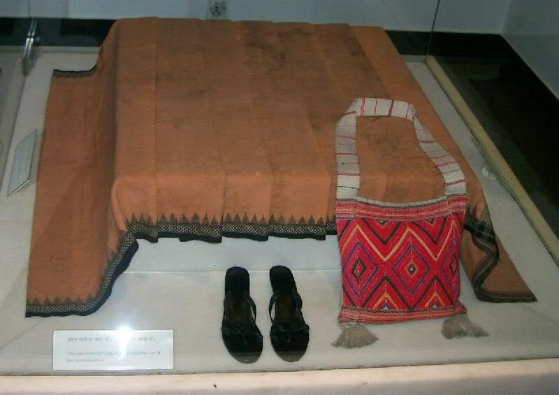Indira Gandhi's blood-stained saree,her belongings at the time of her assassination,preserved at the Indira Gandhi Memorial Museum in New Delhi