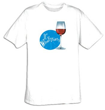 It's Wine: Thirty - Red Wine Glass Cool T-shirt, Small, Ash (light grey)
