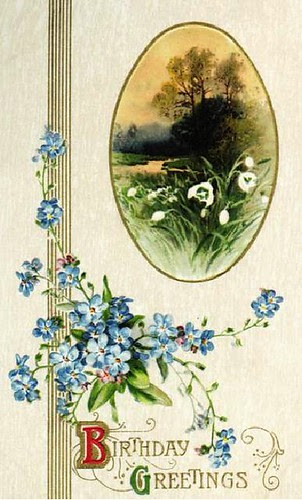 flowers blue b-day