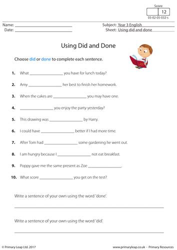 Ks2 word families differentiated worksheet (ks2 fantasy story 'the wyrmstooth crown . ks2 english worksheet using did and done teaching resources