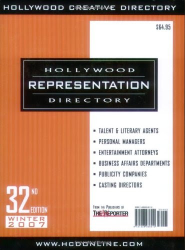 Hollywood Representation Directory, by Hollywood Creative Directory Staff