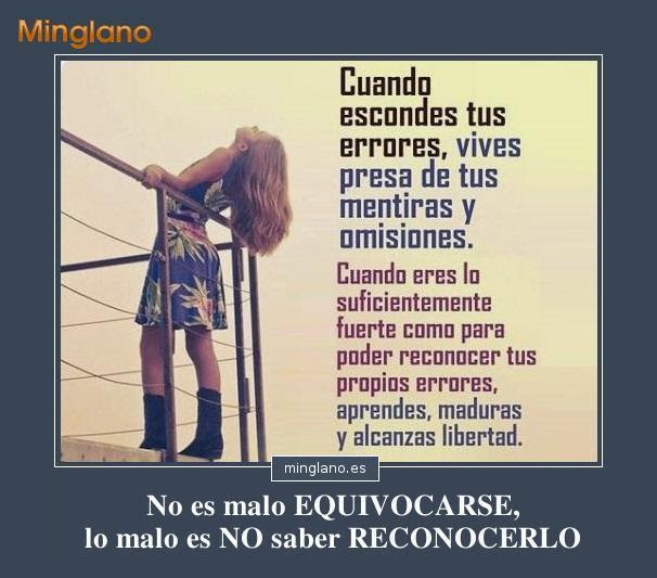 FRASES de SABER RECONOCER los ERRORES