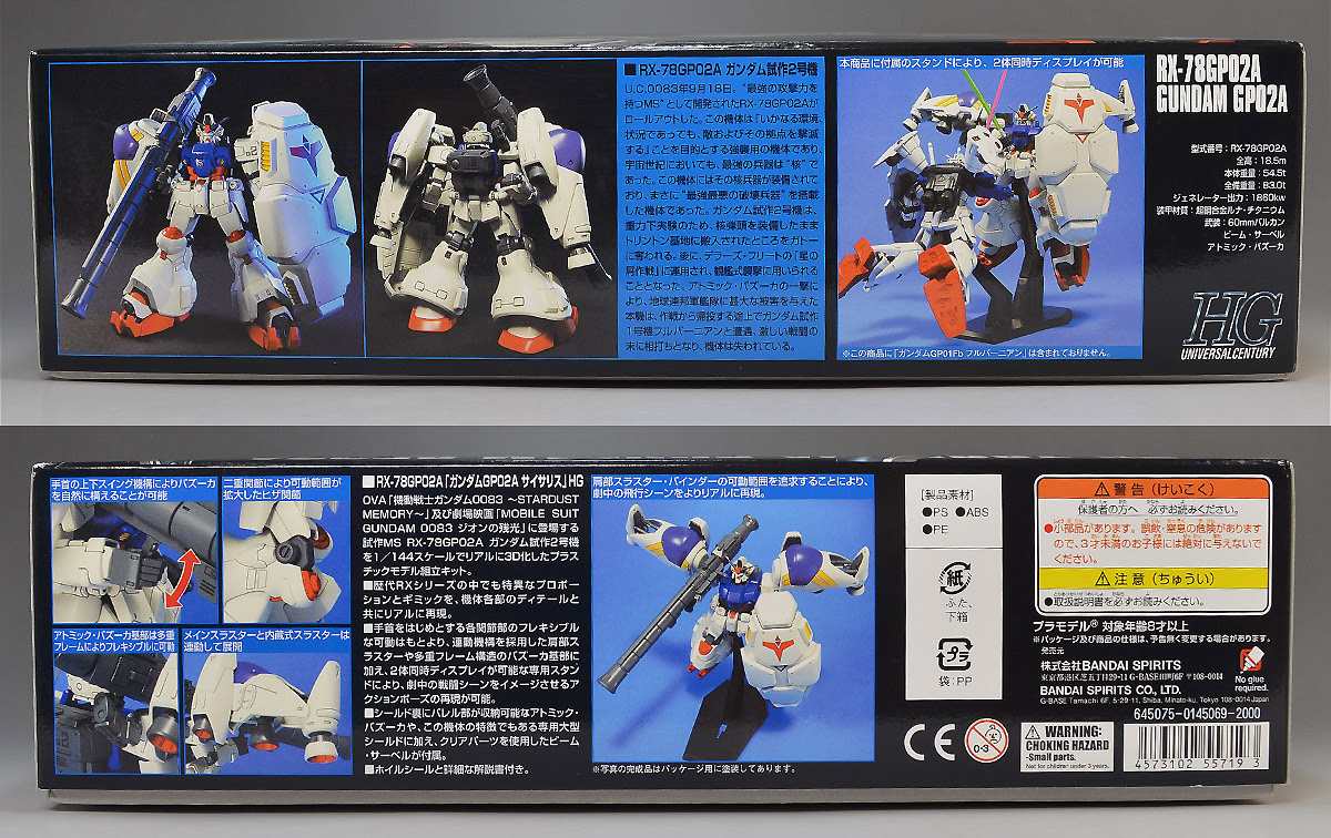 Hguc ガンダムgp02a サイサリスのパッケージ ランナー レビュー ガンダムブログはじめました