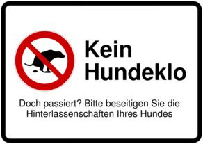 Hundeschilder (Verbot, Warnung) selbst gestalten