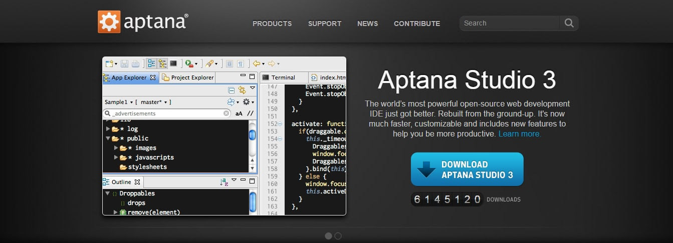 Aptana Angular JS Tool for Web Developers