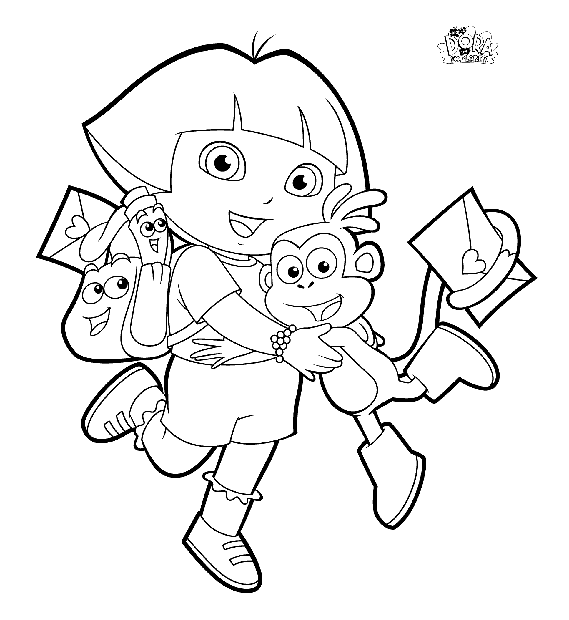 Dora Coloring Pages - Learny Kids