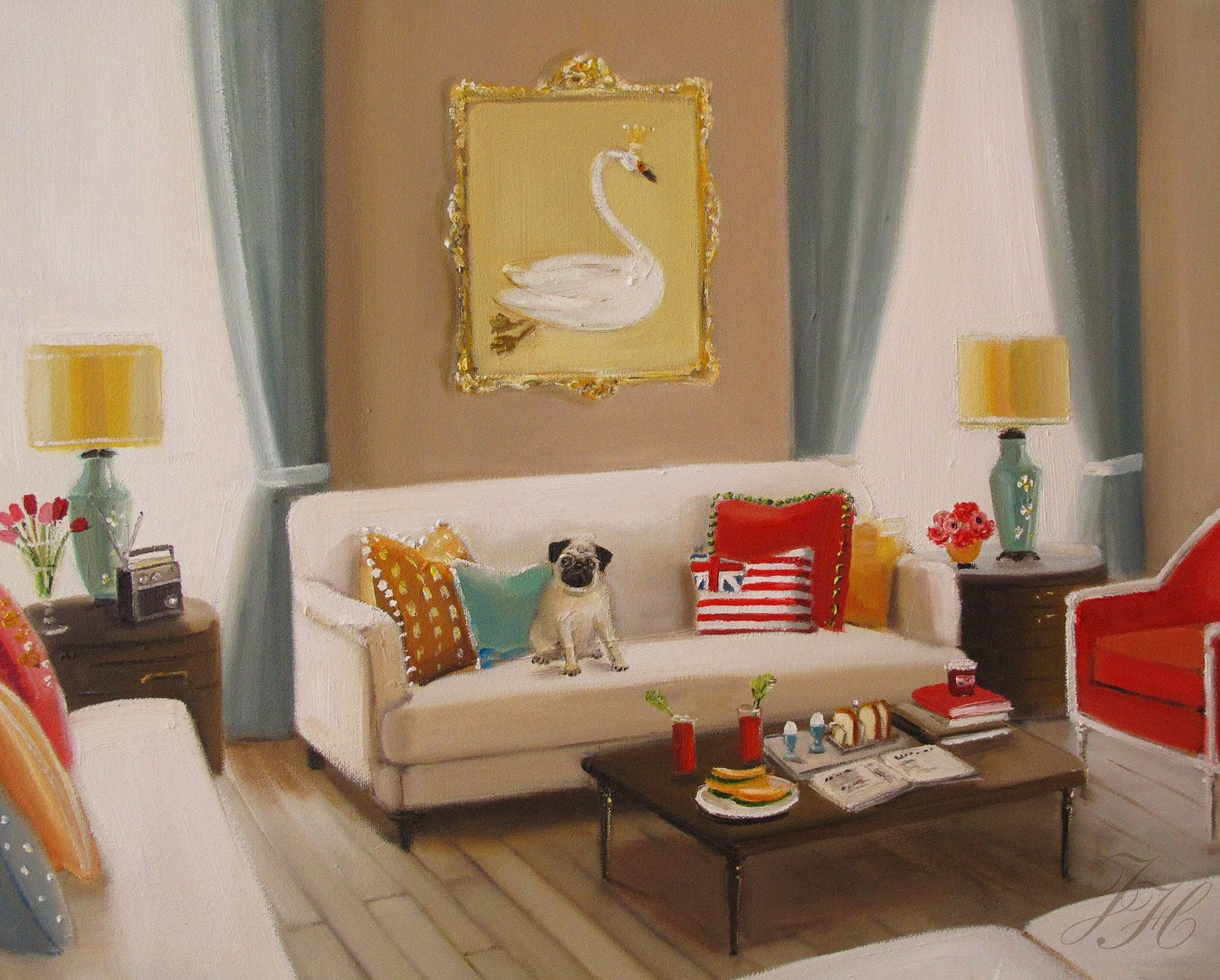 Saturday Morning At Pemberley Flat- Open Edition Print