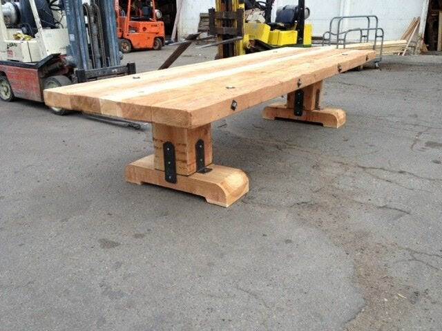 Heavy Duty Solid Wood Picnic Table - Made from Cedar - by Boards48