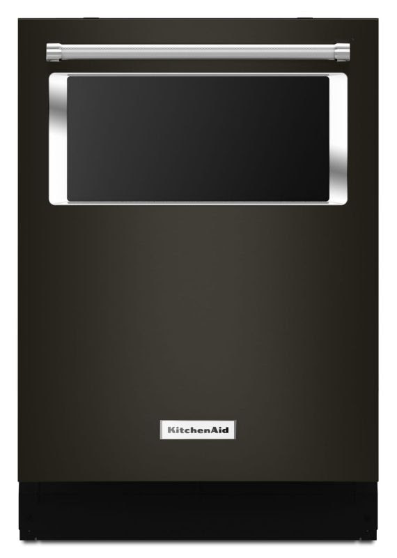 KitchenAid KDTM384E 24 Inch Wide Energy Star Rated Dishwasher with Viewing Windo Black Stainless Dishwashers Built-In