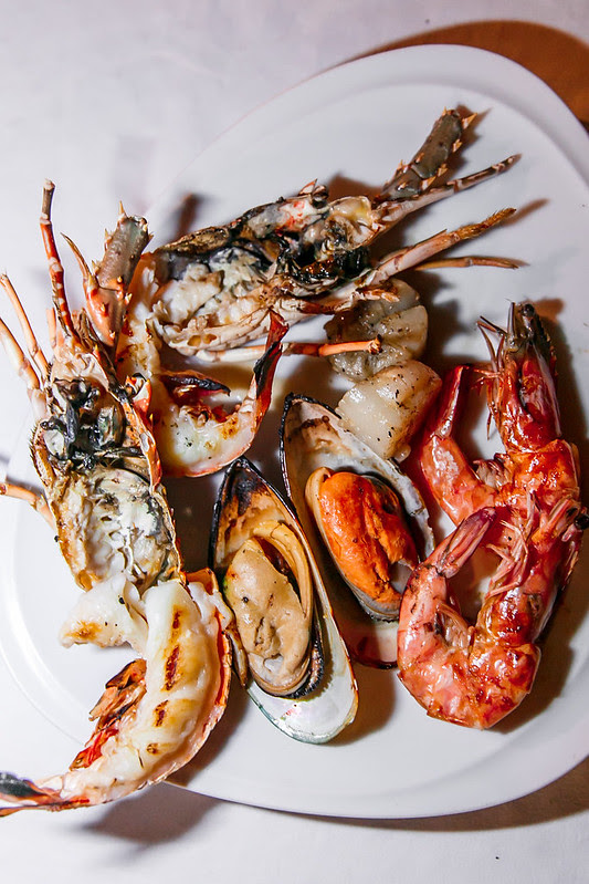 freshly grilled seafood by the beach, Chaweng Noi Beach, Ko Samui, Thailand