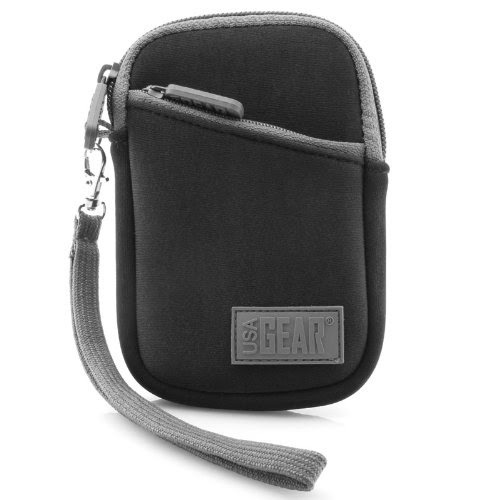  Housse pour appareil photo Compact et Rembourré Sony Cyber-shot DSC-WX300 / Canon Digital Ixus 132 Bleu / Nikon Coolpix AW100 , S1200PJ , S8200 , S6200 , S6300 , S6400 , S9100 , S9300 , S01 et plus de modèles Nikon - Par USA Gear