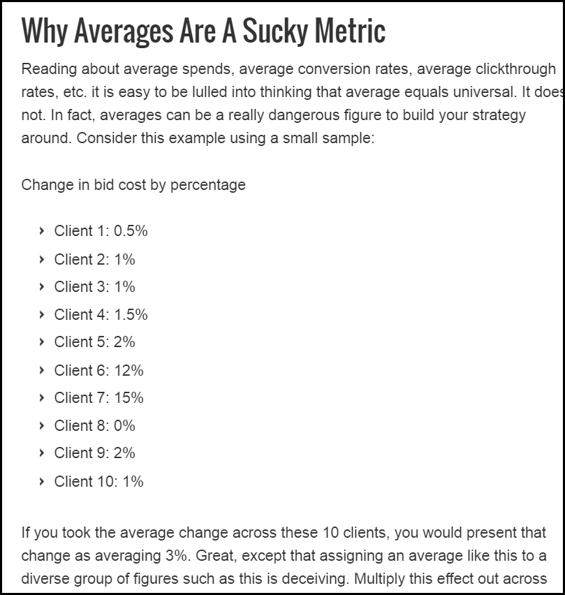 averages in ppc