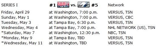 nhl playoffs washington capitals ovechkin canucks stanley cup tv schedule red wings sharks boston bruins