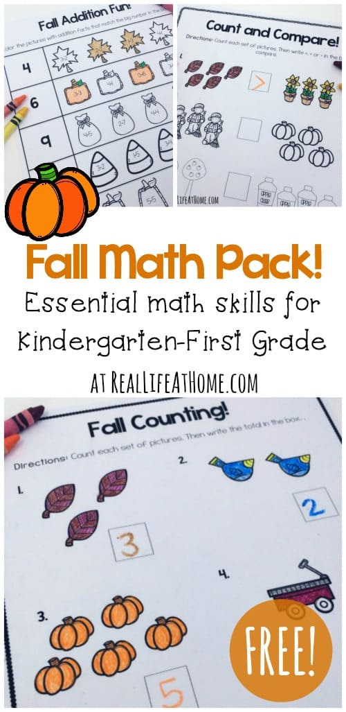 Fun Math Printables: Fall Worksheets for First Grade and ...