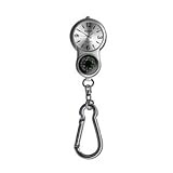 E-Clip, Silver Sunray Dial, Silver Body, Compass, Clip