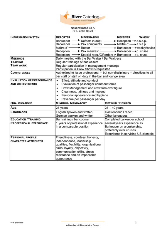 Example: Job Description On Board - Cruise Line Jobs, Crew 