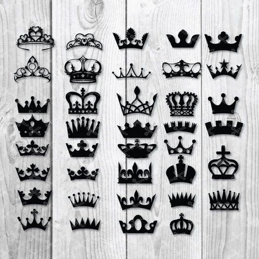 Download 114 Princess With Crown Svg SVG PNG EPS DXF File for Cricut, Silhouette and Other Machine