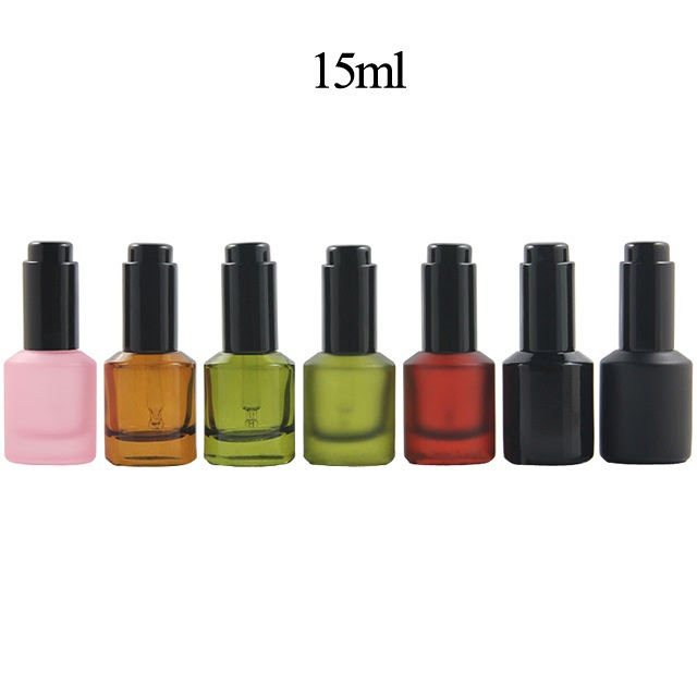 Download Quick Shipping 15ml Stock Frosted Black Glass Press ...