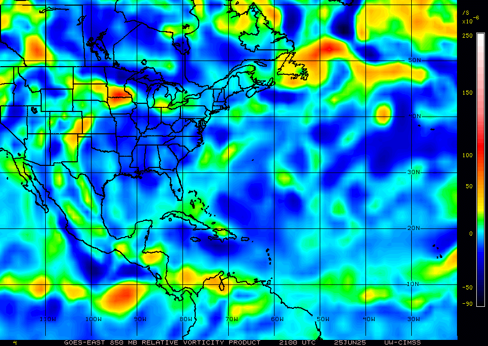 850mb Vorticity- North Atlantic