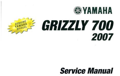 Read 2007 yamaha grizzly 700 manuals Download Links PDF