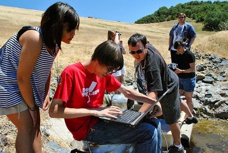 Students Engaged in Learning Outside by Edutopia