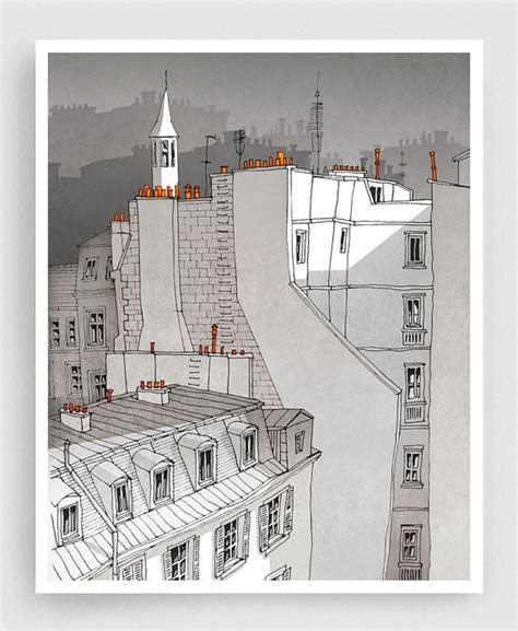 house  paris grey version illustration fine como dibujar