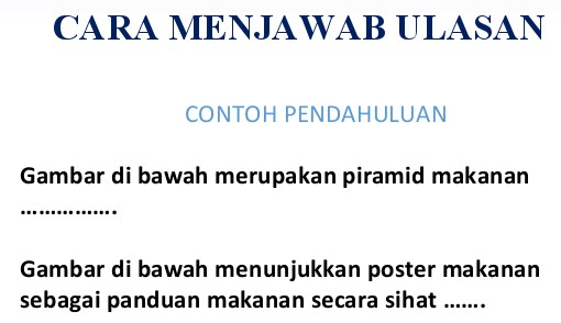 Contoh Jawapan Bahasa Melayu Penulisan UPSR: Bahagian B 