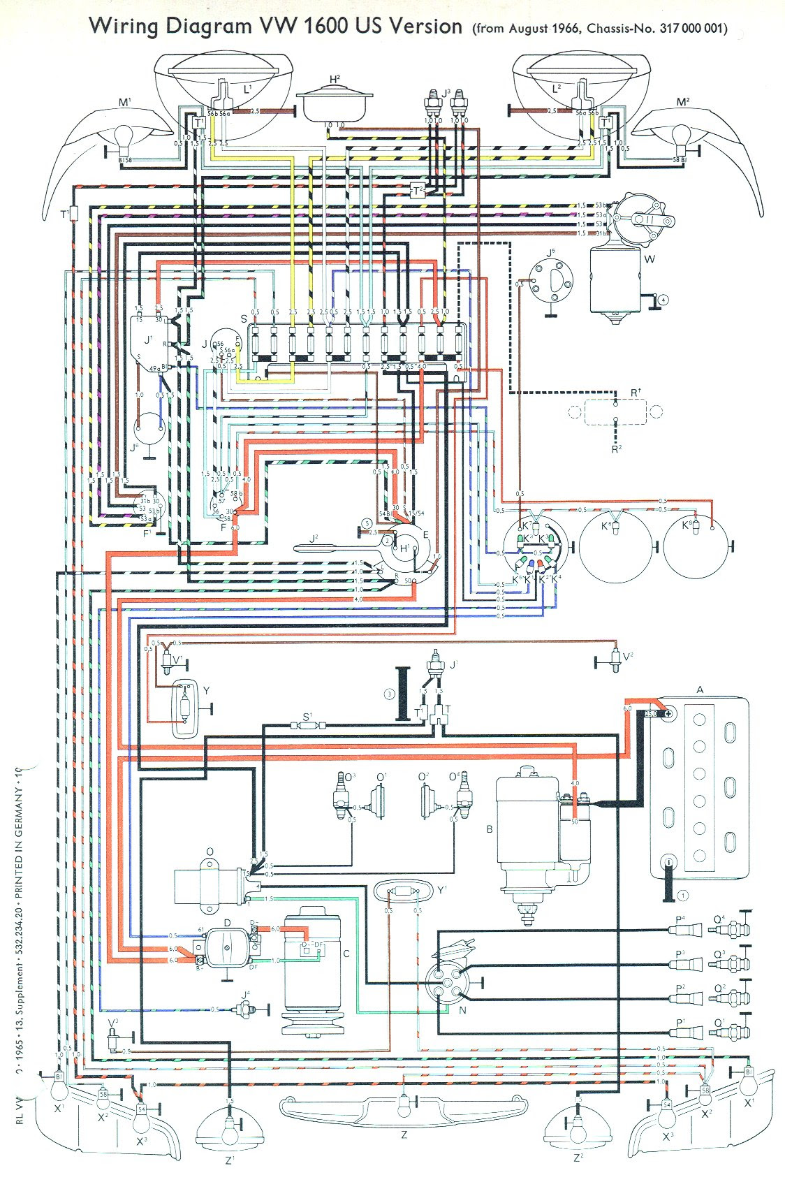 Key: VW Type 3 1600 from Aug