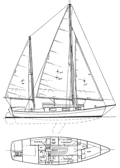 BAHAMA MAMA - Shallow Draft Sailing Yacht - Boat Plans 