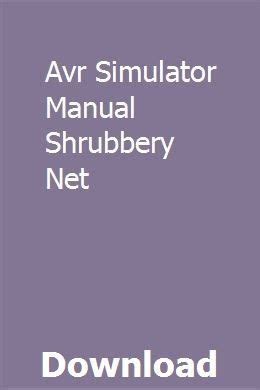 PDF Avr Simulator Manual Shrubbery Net