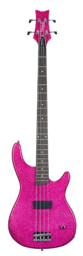 Daisy Rock Debutante Rock Candy Electric Bass Guitar, Atomic Pink