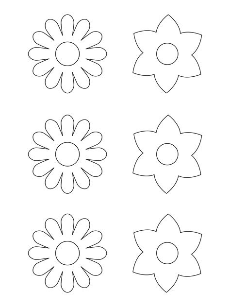  6 best images of paper flower templates printable free paper flower