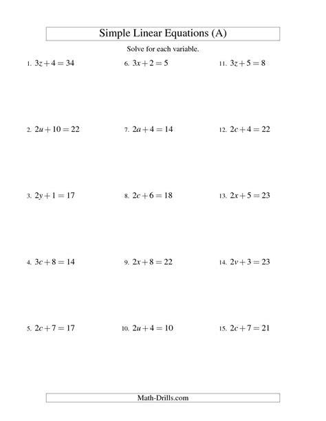 Algebra 1 math review math test prep freebie math worksheets 6th 7th 8th grade. equations practice 8th grade carol jones addition worksheets