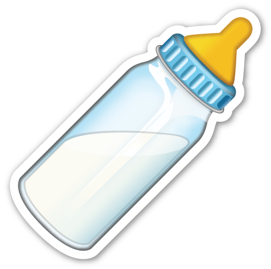 Download Baby Bottles Emoji Infant Sticker - milk bottle png ...