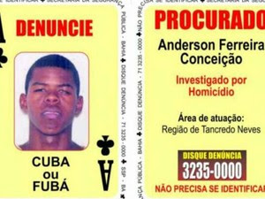 Suspeito era procurado pela polícia por homicídios (Foto: Divulgação/ SSP-BA)