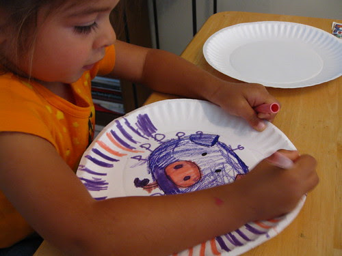 Paper Plate  Purple and Pink Pig Puzzle Pieces